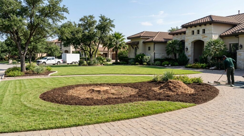 Clean professional tree removal, stump grinding, trimming and pruning to maintain a healthy landscape