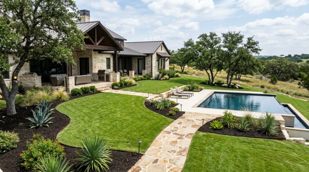 Deluxe seasonal landscape cleanup for yard reset and restoration, clearing debris and refreshing garden and planter beds