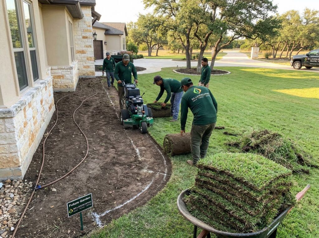 Grass removal for new landscape beds, prepping soil for planter beds and drought-tolerant xeriscaping