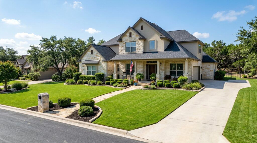 Seasonal yard cleanup restoring a Helotes residential landscape