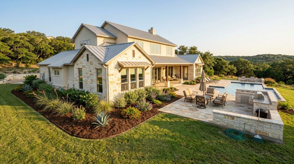 Seasonal landscape clean-up and reset with land clearing, restored garden beds and planter beds