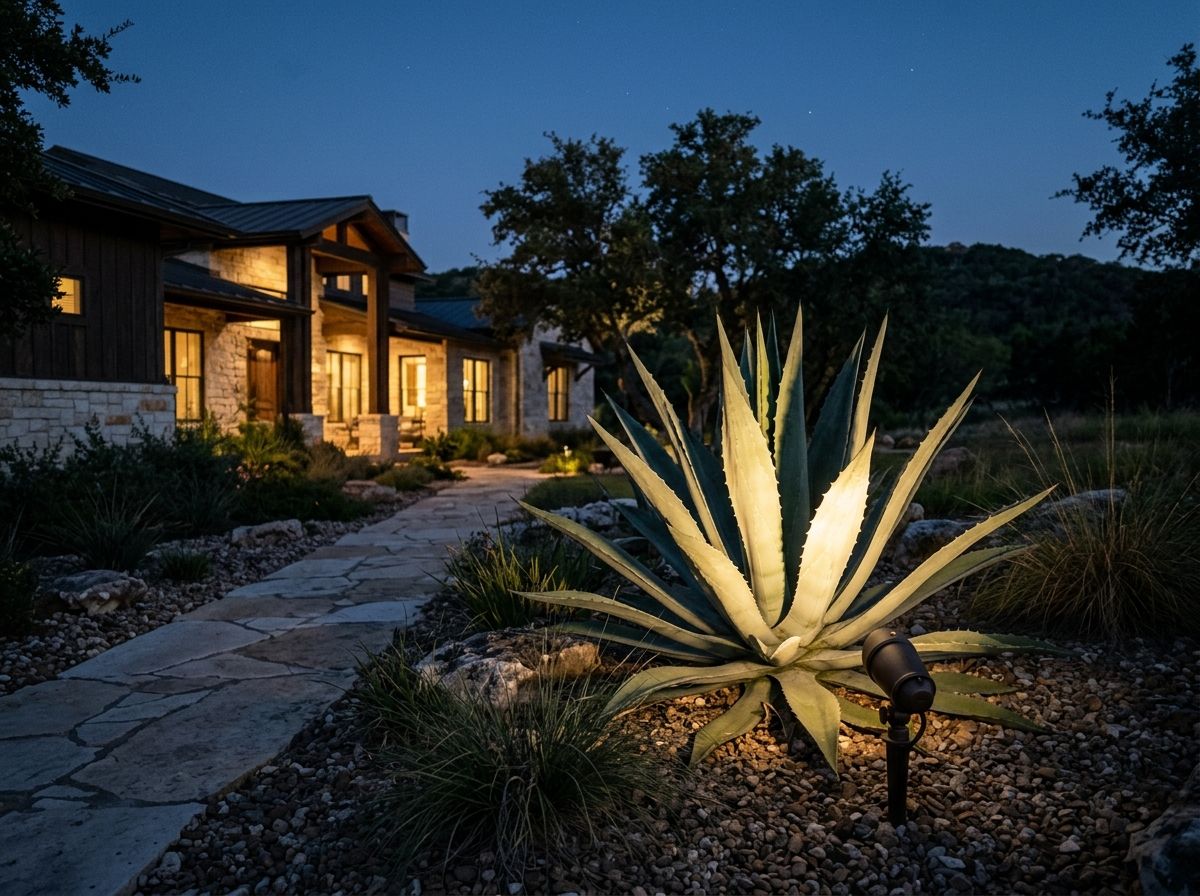 Adjustable Spot Light landscape lighting fixture on a ground stake, angled upward with a matte black finish.