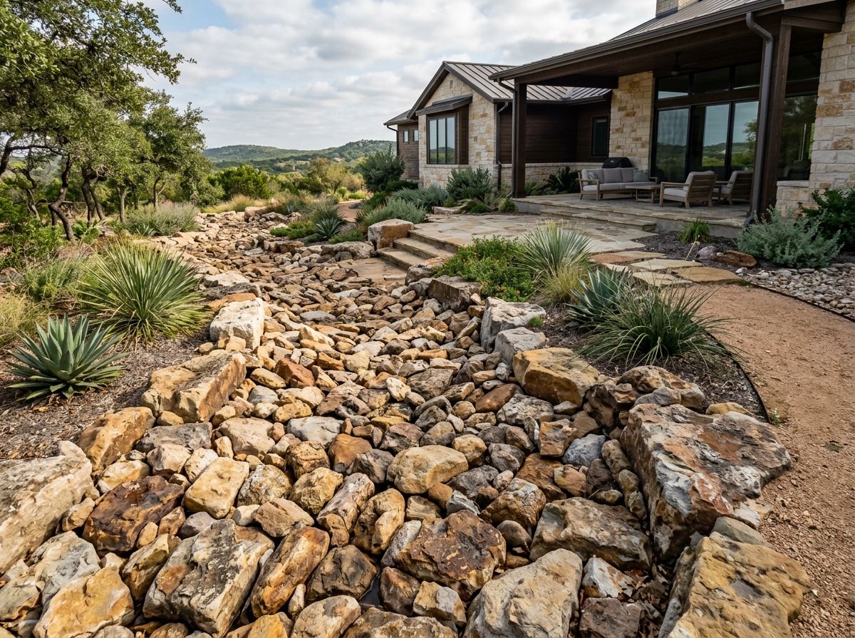 Colorado Bullrock river rock ground cover with mixed tan and gray stones spread evenly across the landscape.