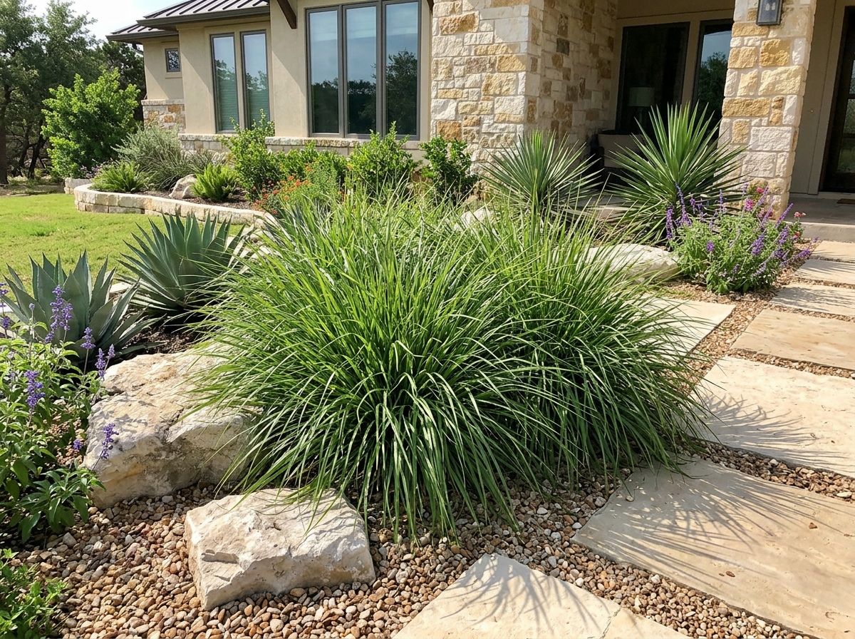 Edwards Plateau Sedge groundcover clump with narrow green blades growing in a dense tuft.
