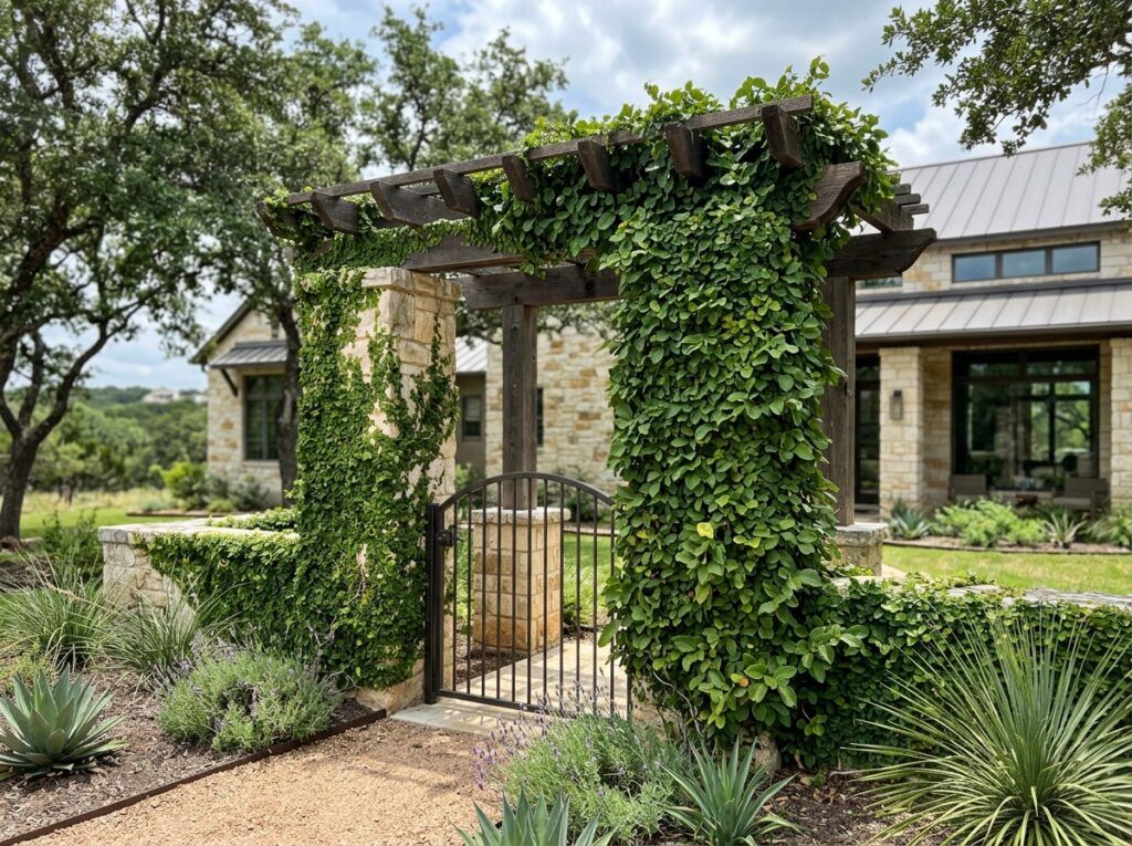 Fig Ivy groundcover in a black nursery pot, trailing green vines with small glossy leaves.
