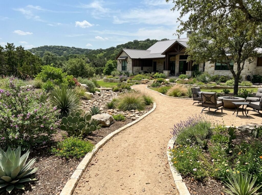 Gravel Base Caliche ground cover spread in a compacted tan gravel layer to form a firm, even landscape base.