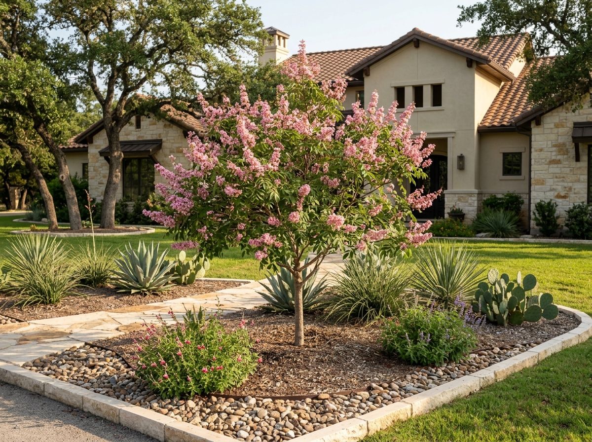 Mexican Buckeye tree with multiple trunks and green leaves, shown as a mature specimen in landscape
