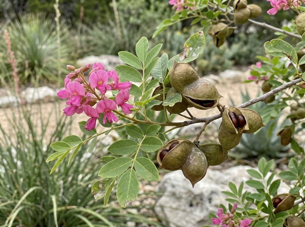 Mexican Buckeye tree in a nursery pot with dense green foliage, photographed against a plain background.