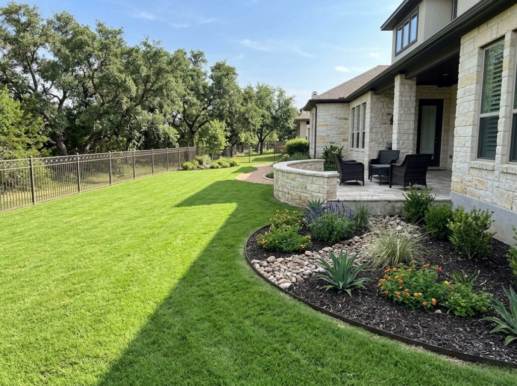 Minor Lawn Regrading drainage slope with fresh soil graded away from foundation toward the yard.