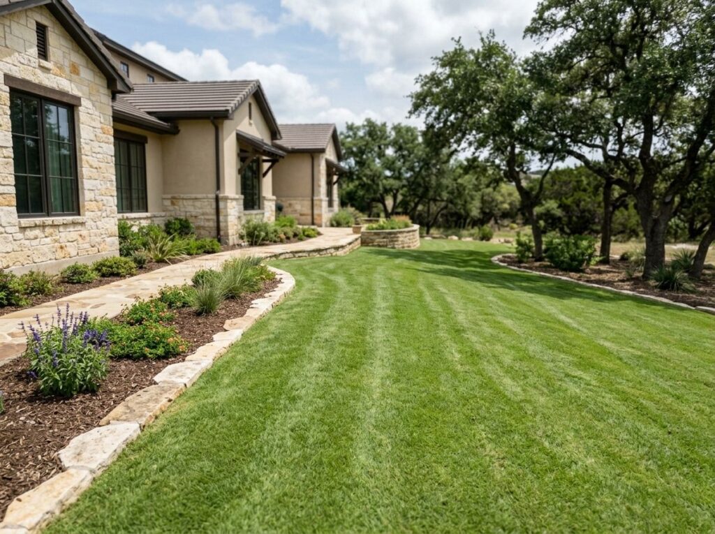 Minor Lawn Regrading drainage work with fresh soil reshaped into a gentle slope to carry runoff away from the yard.