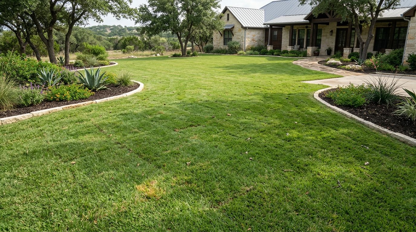 St. Augustine Raleigh sod installation with fresh green sod pieces laid in staggered rows on prepared soil.